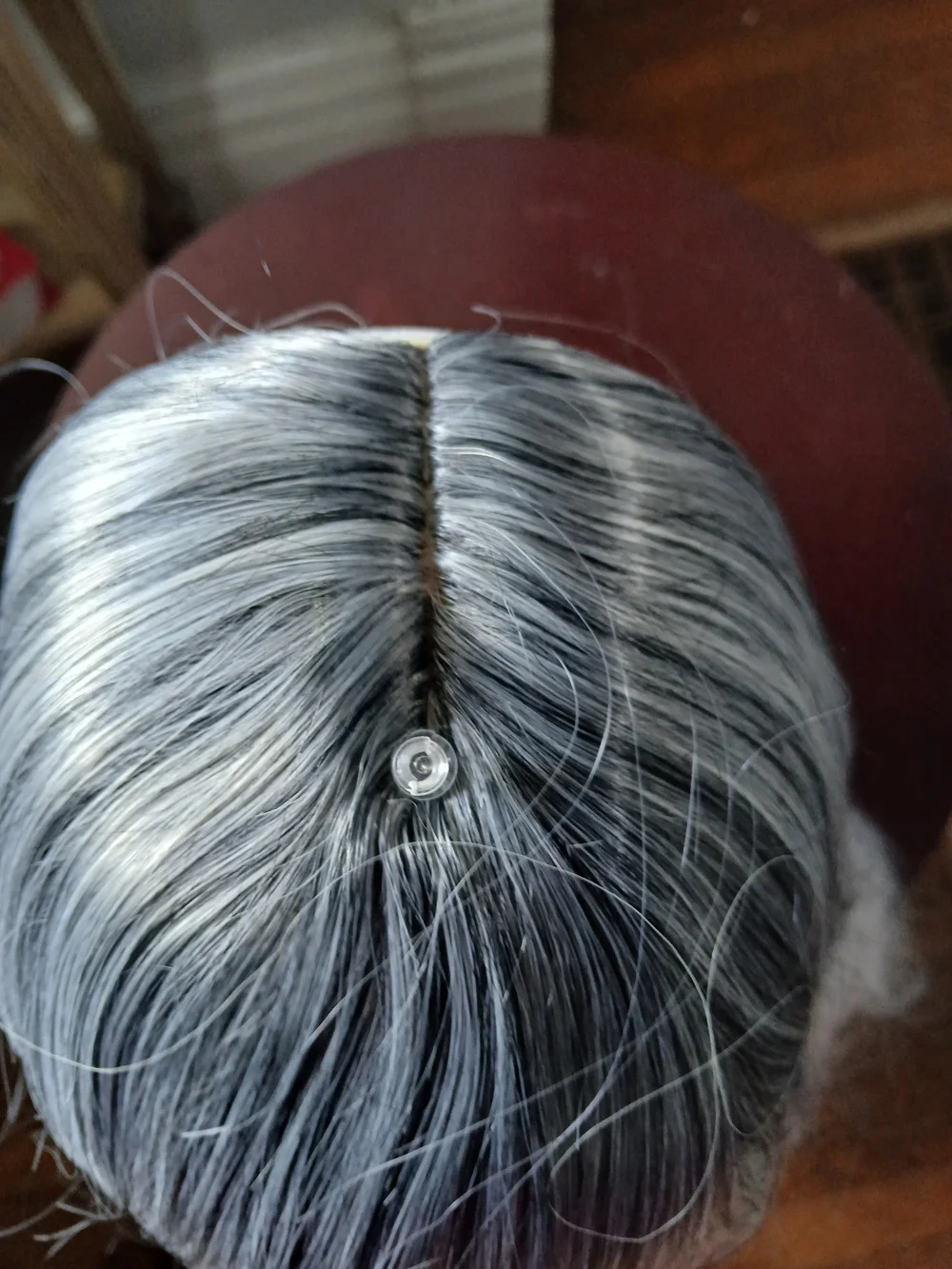 Long Wavy Silver Ombre Women's Wig - Natural Silver Gray